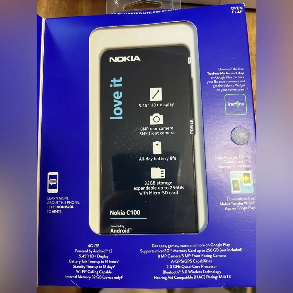 Nokia C100 Smartphone with Tracfone Service